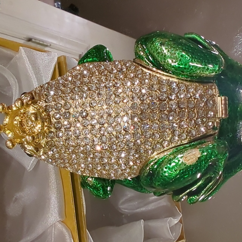 Frog Prince Tchotchke Jewelry Trinket Box NIB - Picture 3 of 6